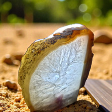 Achat-Geode-Teelichthalter