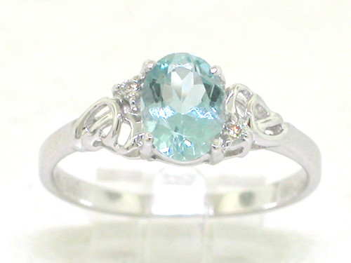 Aquamarin ring 585 - aquamarin,