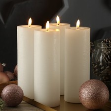 LED Kerzen LINA Rustik Optik