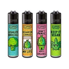 Clipper® Feuerzeuge 4er Set: Vegan