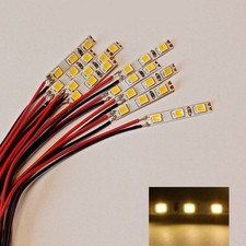 LED Beleuchtung Hausbeleuchtung mit Kabel warmweiß 8-16V RC H0 N 20 Stück S010