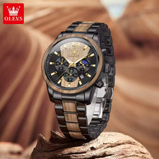 Männeruhr Edelstahl Holz