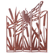 Metall Gartenparavent Sichtschutz Libelle klappbar 114x92 cm