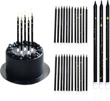 Geburtstagskerzen Set schwarz