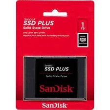 SANDISK SSD PLUS Festplatte, 1 TB SATA 6 Gbps, 2,5 Zoll, intern versiegelt