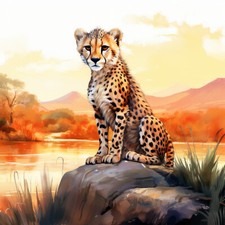Deko Bild Gepard Afrika