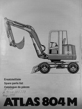 #97 Atlas 804 M Ersatzteilbuch Parts Manual List Ersatzteilliste