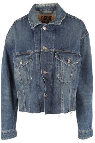 Blaue jeansjacke der marke - der,