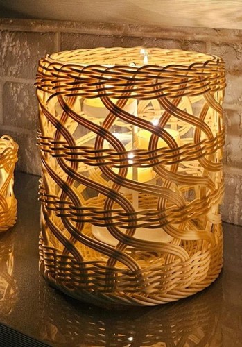 Windlicht woven mit - "woven",