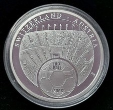 Medaille 2008- Fussball EM Österreich Schweiz Farbauflage Deutschland 40 mm