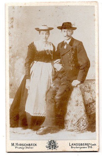 Cdv foto trachtenpaar - cdv,