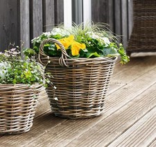 Pflanzkorb "Rattan" rund Ø