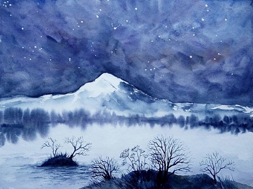 Original aquarell bild - original,