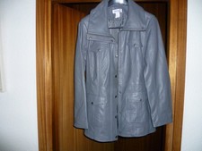 Lederjacke Damen Gr. 40 grau