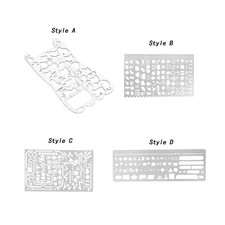 Zeichenschablone, Mehrzweck-Zeichenschablone aus Edelstahl, leicht