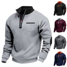 Herren sweatshirt stehkragen - herren,