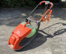 Rasenmäher, Elektro-Luftkissenmäher, gebraucht - mit langem Kabel und Fangkorb