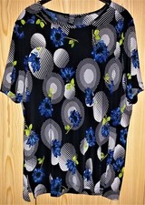 Citiknits Slinky Shirt Gr XL 46 schwarz-blau