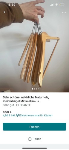 Kleiderbügel aus holz zur - holz,