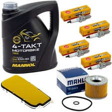 Öl Wartung für Kawasaki ZZR 1100 1990-1992 Set 4L Luftfilter Ölfilter Zündkerzen