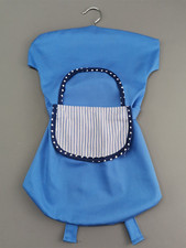 Wäscheklammer Beutel Kleid 35 x 55 cm blau Haushalt Deko Klammerbeutel