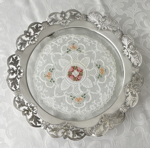 Vintage versilbertes tablett - vintage,