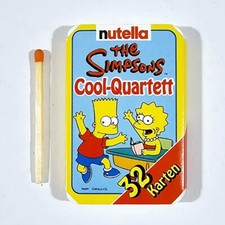 2000 Ferrero NUTELLA SIMPSONS Mini Kartenspiel COOL QUARTETT Comic Deckelinhalt