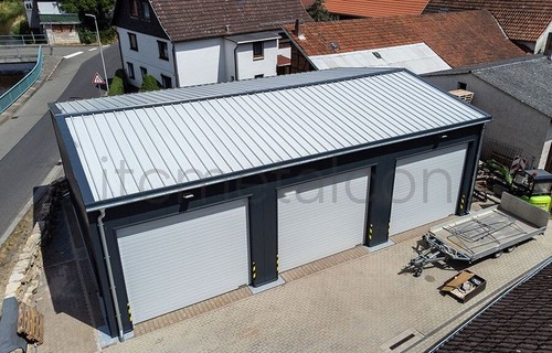 Isolierte stahlhalle 12x15x5m - stahlhalle,