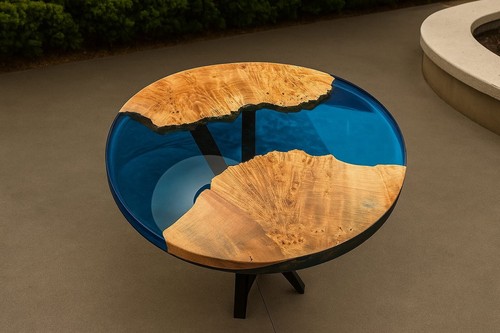 Holz blau epoxidharz - 21",