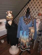 Kostüm Damen Pony Girl Wilder Westen  Gr. 40  + Tasche Ohrringe Halstuch top neu