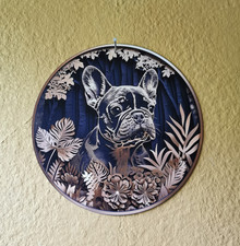 Metallschild Französische Bulldogge