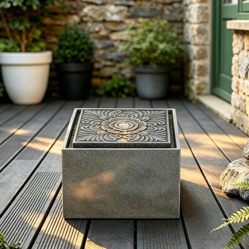 Led gartenbrunnen wasserfall - led,