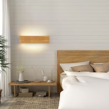 60cm LED Wandleuchte Holz