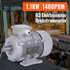 HOMIZEN Elektromotor Drehstrom 1.1KW 1400RPM Welle 20mm B3 380V IP55 Drei Phase