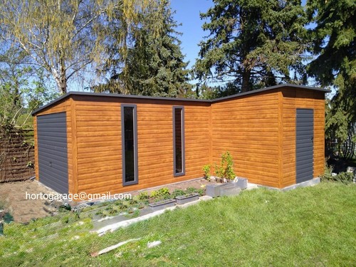 Modernes gartenhaus holzoptik - modernes,