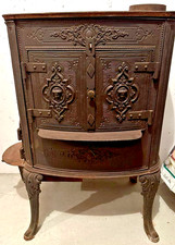 Antiker kleiner Guss Ofen ca 1950 art deco