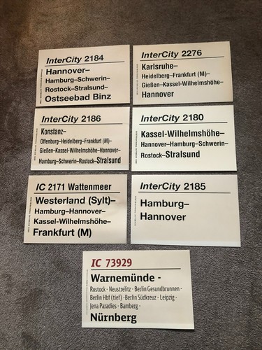 Zuglaufschilder set 4 - 7-4, =