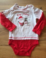 Bornino Body Weihnachten Gr. 74/80 Christmas Elch Langarmbody Advent Nikolaus 