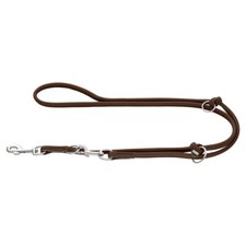 Hunter Verstellbare Hundeleine Round Amalfi schokobraun vegan Kunstleder