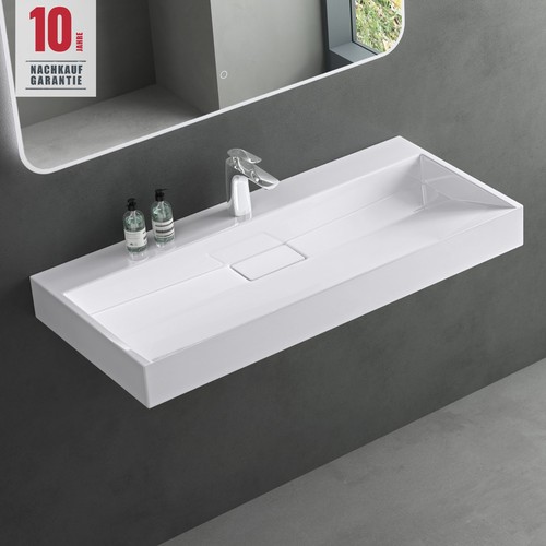 Waschbecken mit ablaufgarnitur - waschbecken,