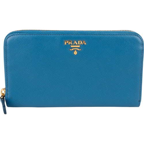 Prada blue saffiano leather - blue,