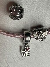 Pandora Lederarmband Rosa 37