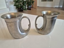 2 x ZINN Becher Rein Zinn Zinn