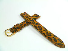 16 mm BRAUN MEHRFARBIG LEOPARD OPTIK UHRENARMBAND ARMBAND WILDLEDER 1659