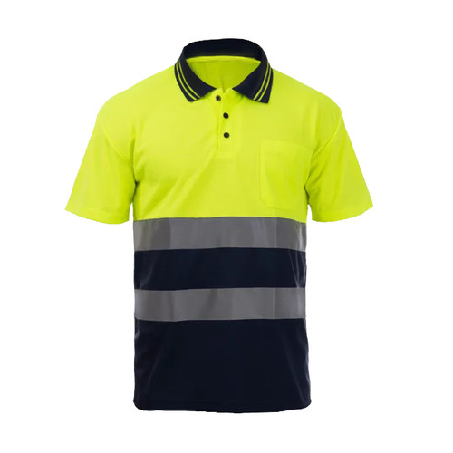Warnschutz polo shirt - warnschutz, (gelb)