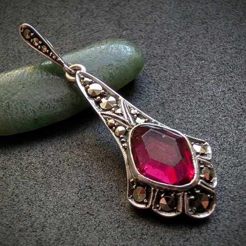 Art deco anhänger 835 silber - deco,