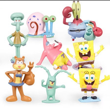 8er Set Figuren Schwammkopf Spongebob und seine Freunde Tortenfiguren