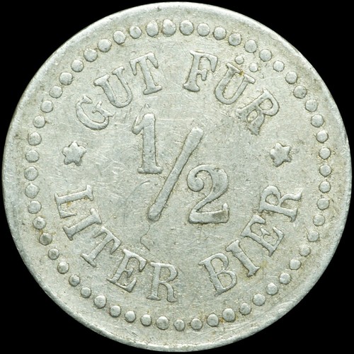 Biermarke liter bier k - biermarke:, 1/2