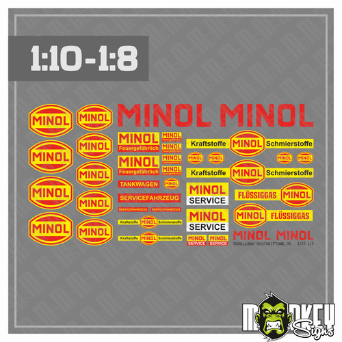 Ddr minol aufkleber - ddr, set