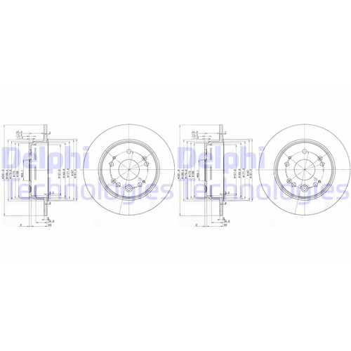 Delphi bremsscheiben hinten - delphi,